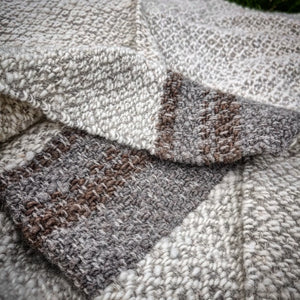 Rose. Handspun handwoven Portland wool blanket.
