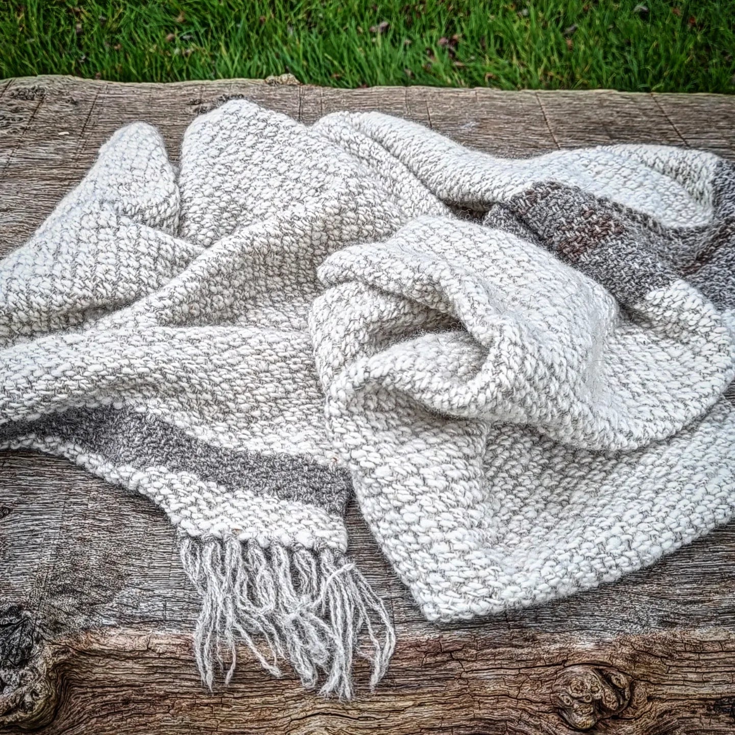 Rose. Handspun handwoven Portland wool blanket.