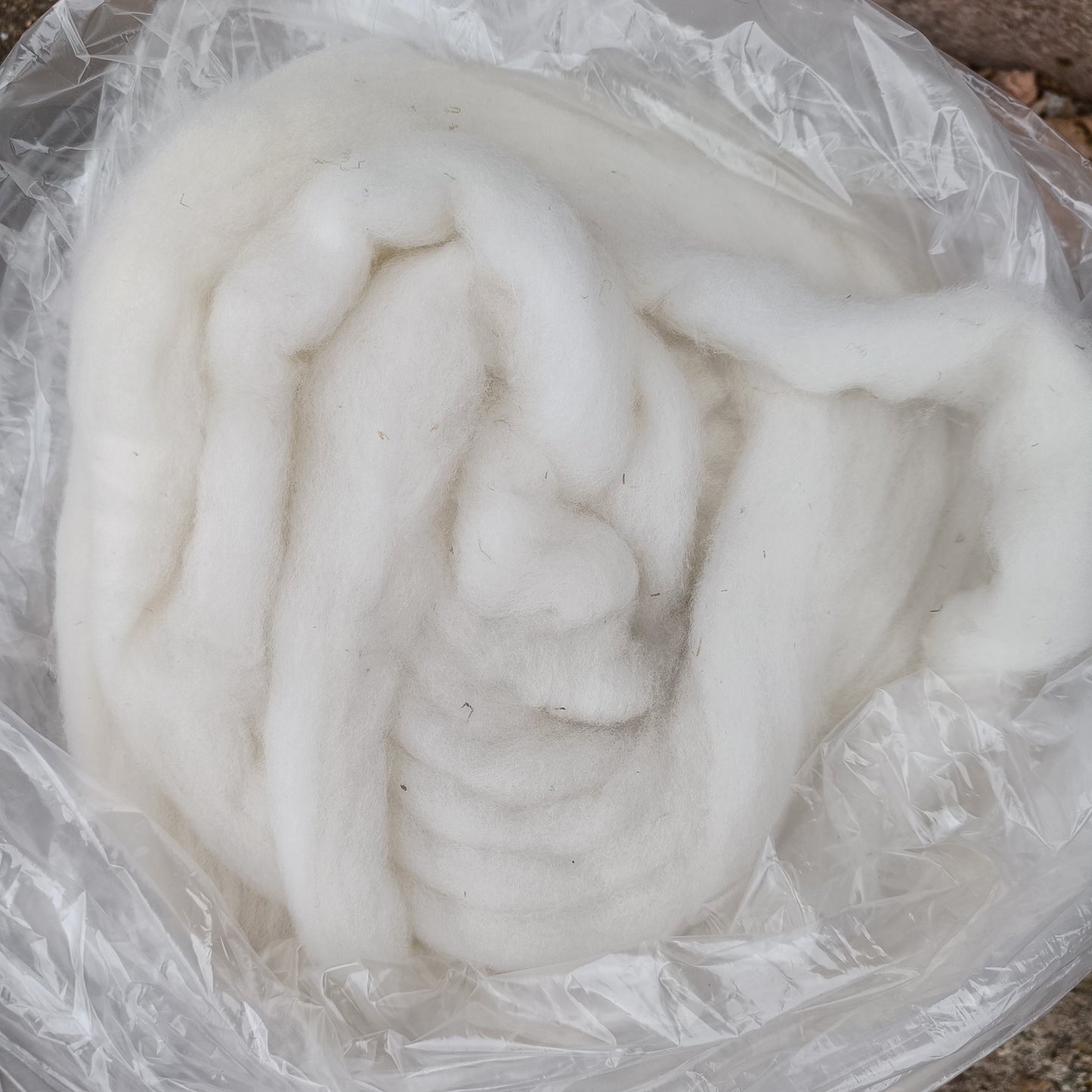 Merino x Cheviot - White Sliver