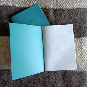 Note book with plant dyed Portland yarn binding