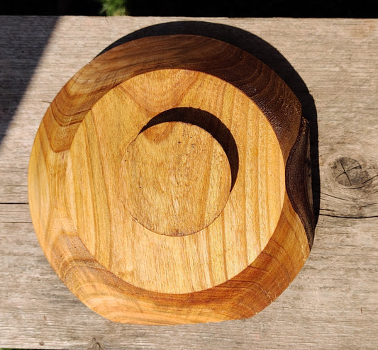 Hand turned cherry wood bowl