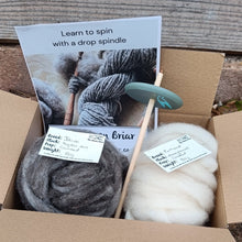 Load image into Gallery viewer, Drop Spindle Kit with Blade Shorn Wool
