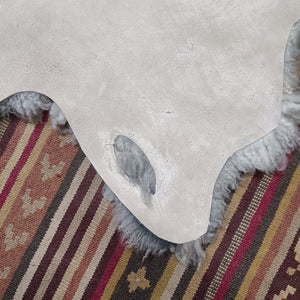 Cream and Grey Shetland Icelandic Sheepskin Rug