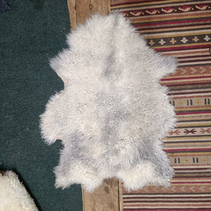 Cream and Grey Shetland Icelandic Sheepskin Rug