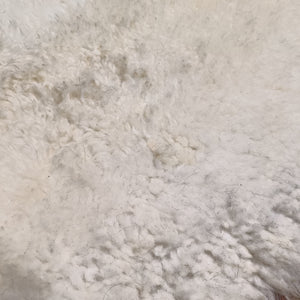 Cream White Portland x Shetland x Icelandic Sheepskin Rug