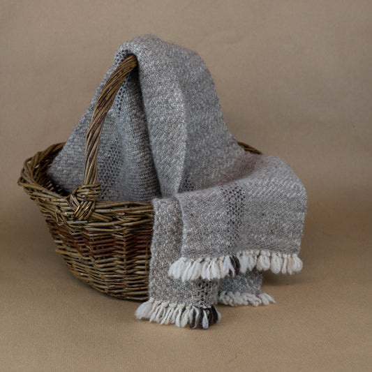 Barn Owl. British Wool Scarf with Icelandic Lambswool