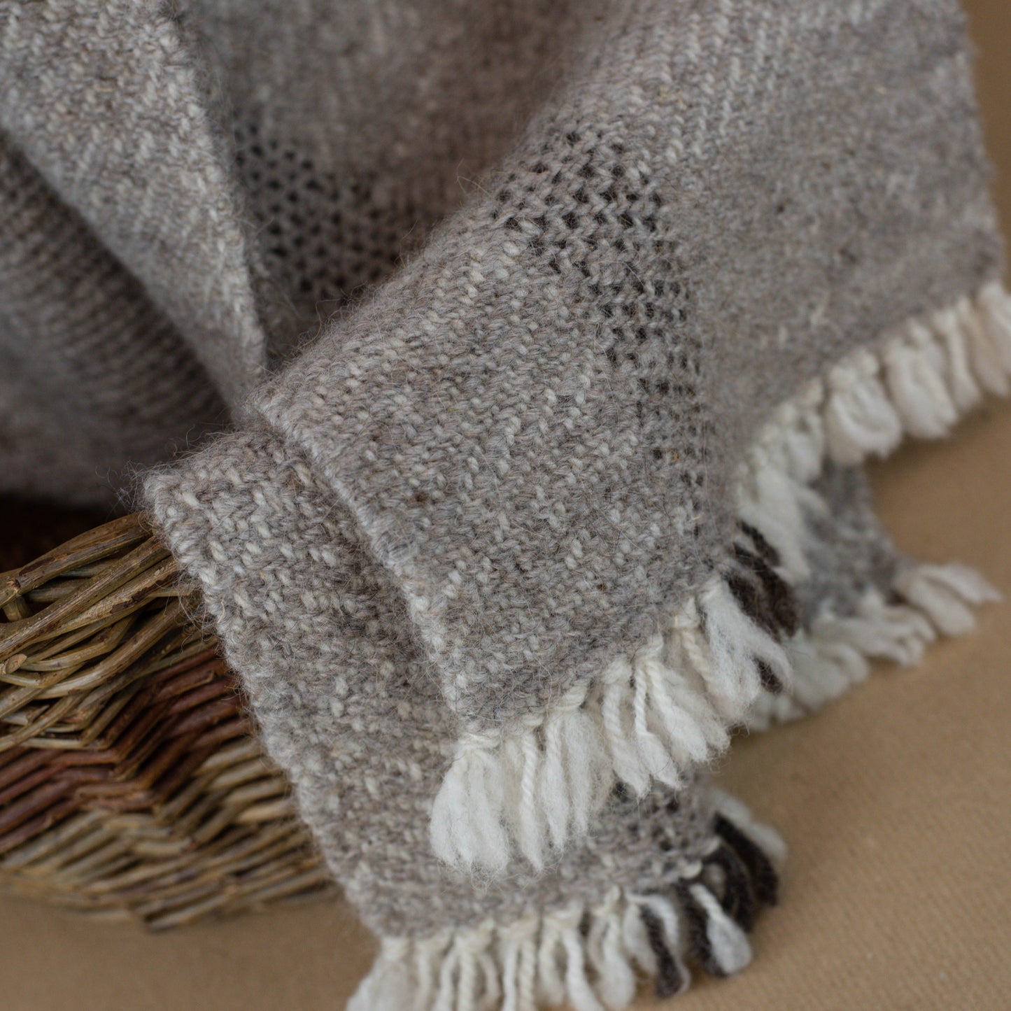 Barn Owl. British Wool Scarf with Icelandic Lambswool