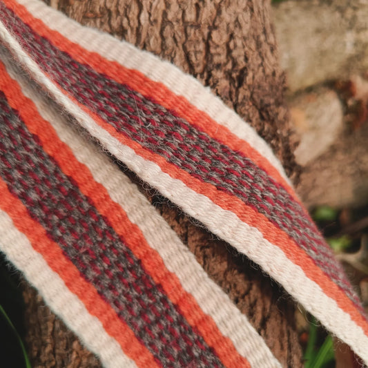 Hand woven wool band