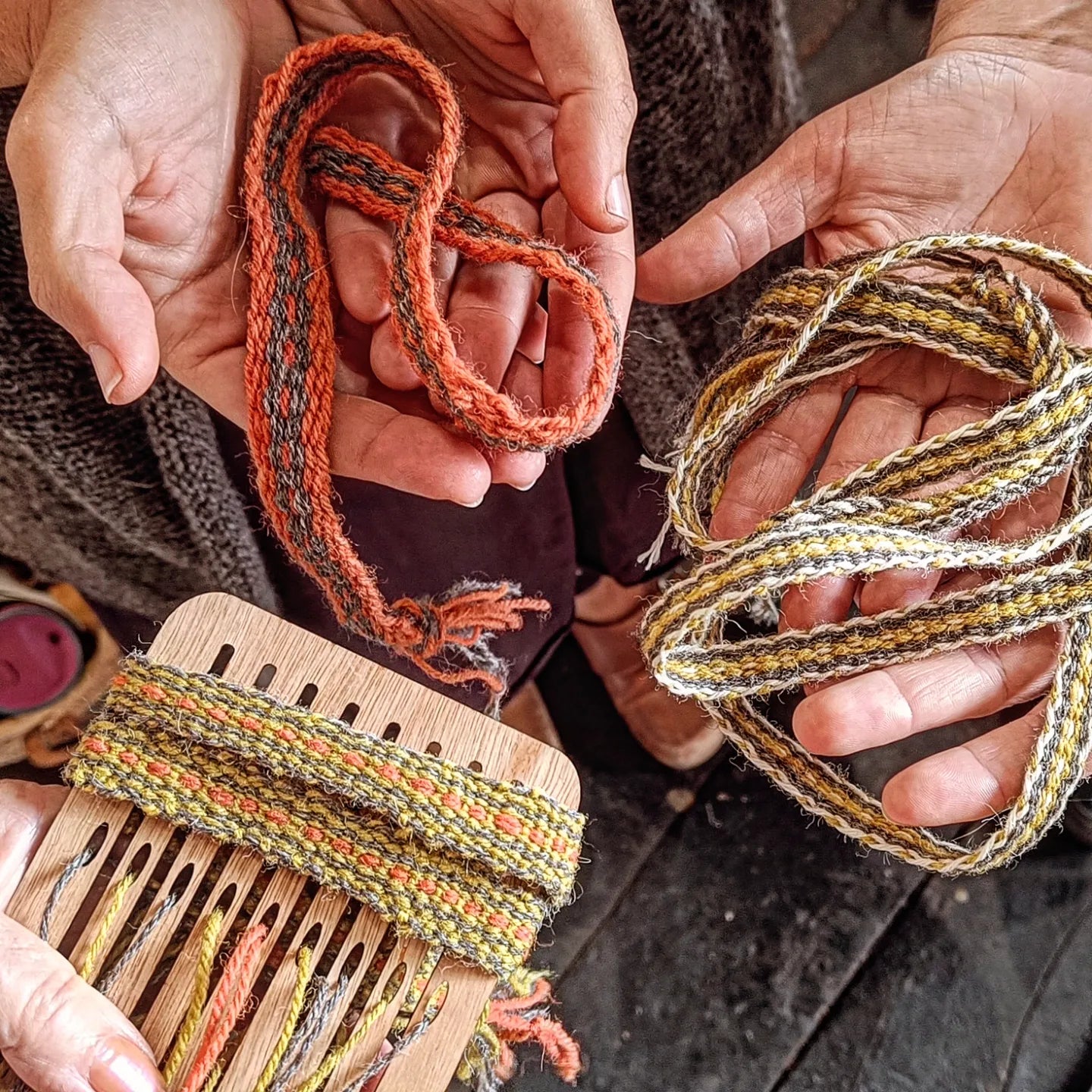 Band Weaving Kit with Plant Dyed Yarn