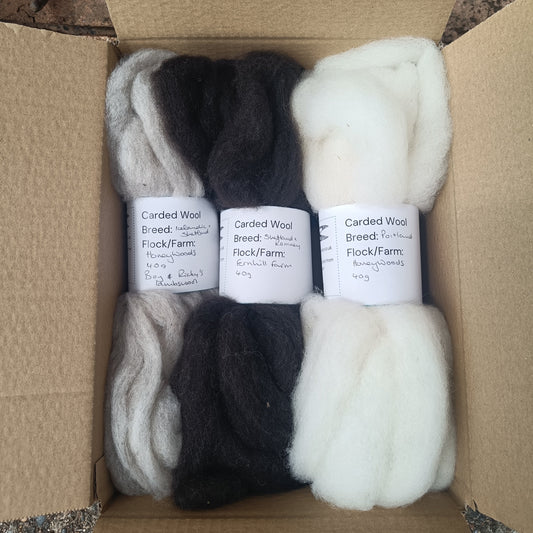 Blade shorn wool selection box 120g