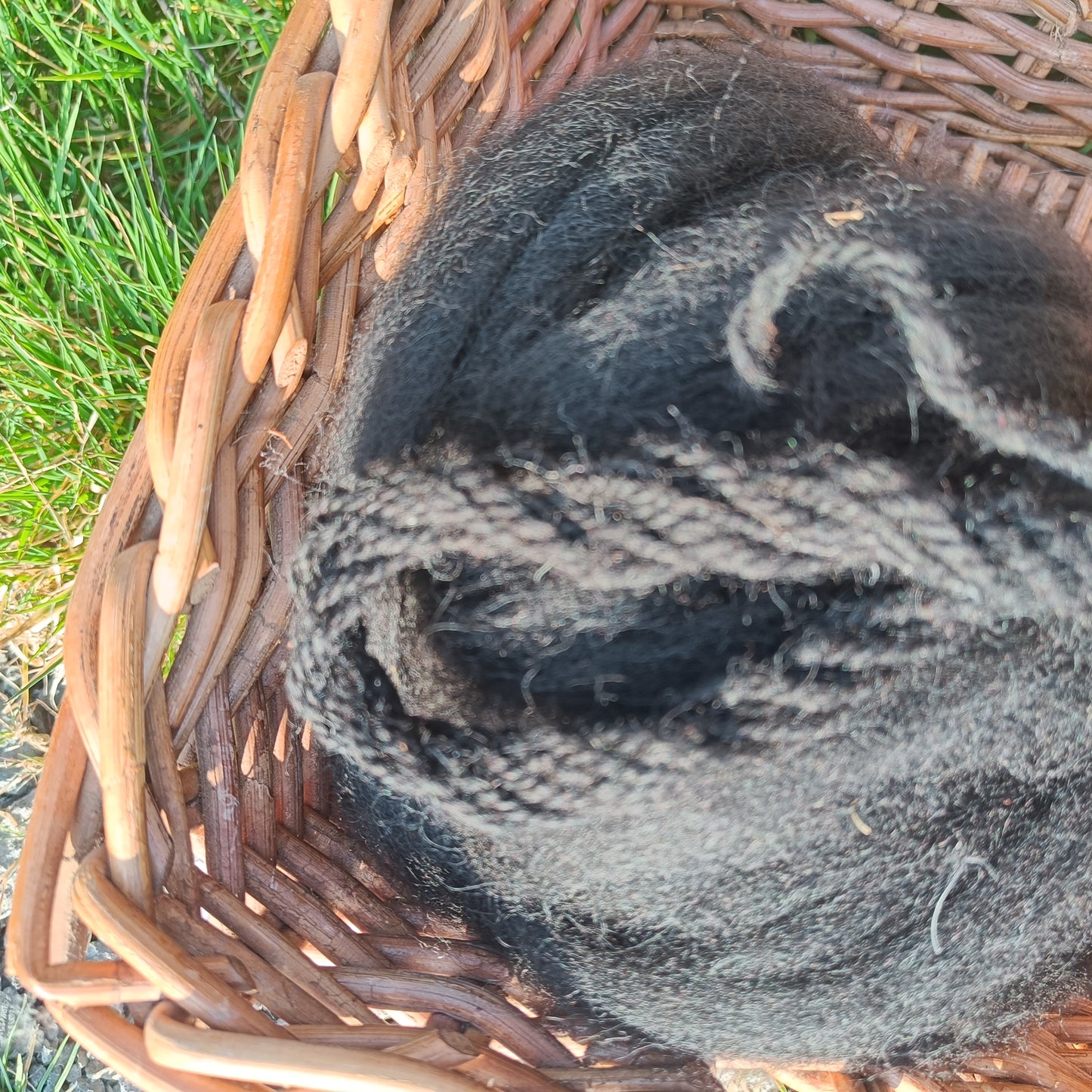 Hebridean Sliver - black wool