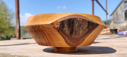 Hand turned cherry wood bowl